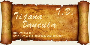 Tijana Dančula vizit kartica